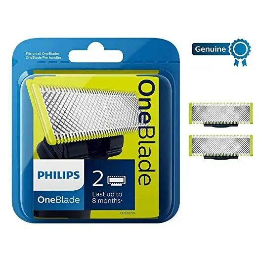 Philips OneBlade Сменная головка лезвия-100% Ориджинал-2 лезвия сделано в Нидерландов