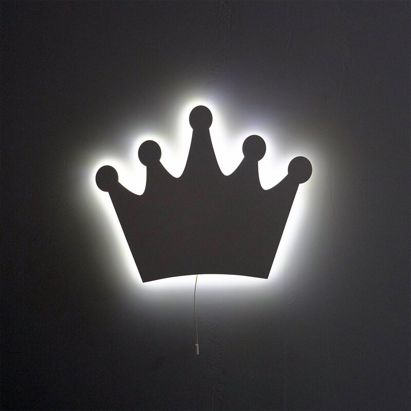 Biała korona drewniany wzór oświetlenie dekoracyjne nowoczesne sypialnia kinkiety Led oświetlenie nocne 2021 Model 018
