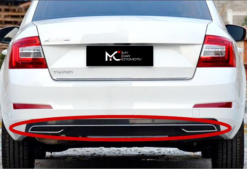 Oem Sport diffusore paraurti posteriore per Skoda Octavia Mk3 2013 + accessori auto splitter spoiler minigonne laterali diffusore ala tuning auto