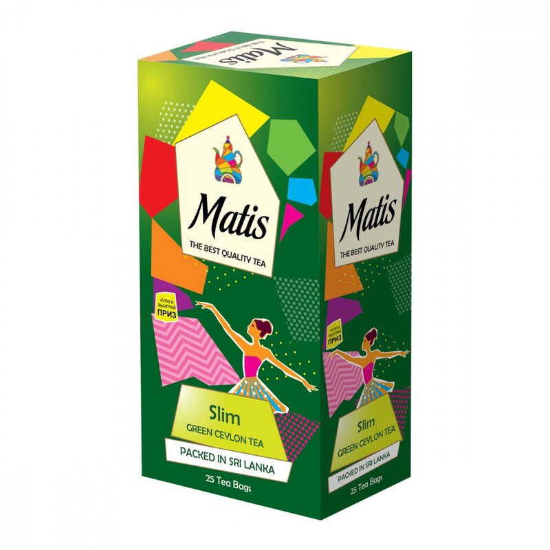 Tea Matis "slim", green with additives, 25 bags