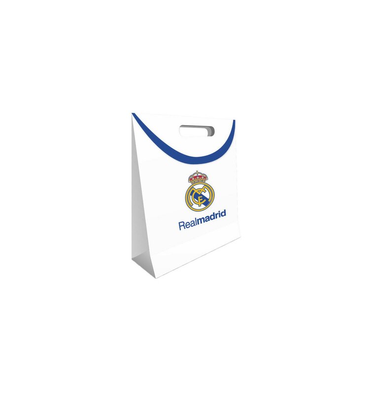 REAL MADRIDสีขาวของขวัญขนาดกลางกระเป๋า