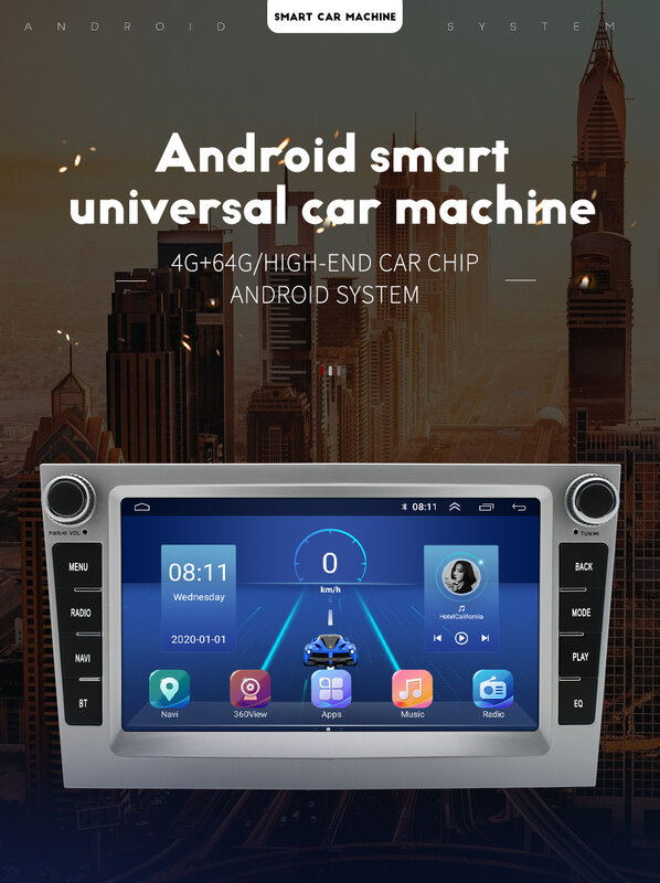 ESSGOO-Radio con GPS para coche, reproductor con Android, Carplay, 4G, LTE, 2 Din, Bluetooth, Audio estéreo, WIFI, DSP, RDS, para Opel Astra