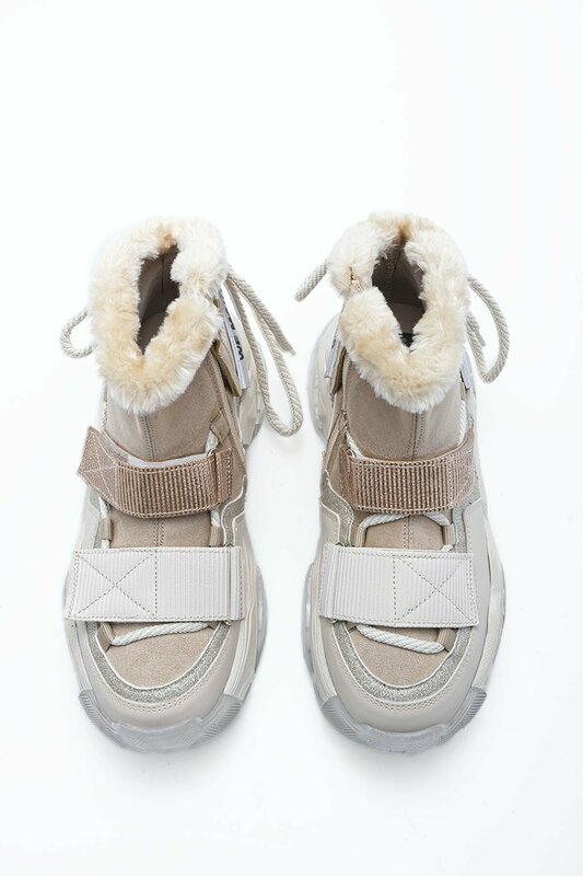 Buty damskie kliny Sneaker buty sportowe białe stylowe i idealne wzornictwo 2021 sezon zimowy