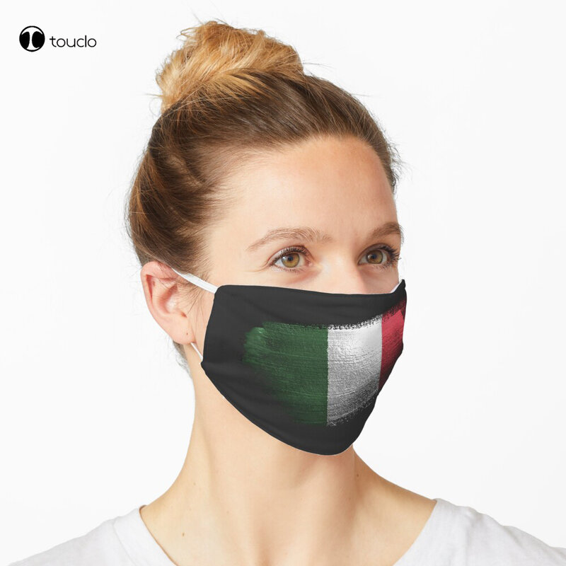 Итальянская многоразовая моющаяся маска для лица с кисточкой и флагом