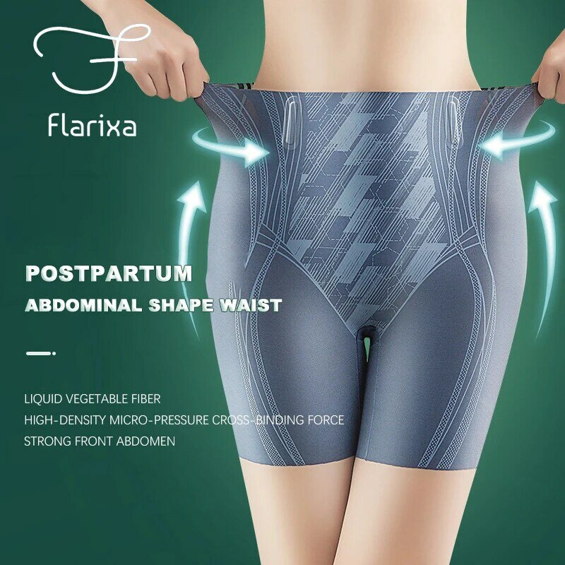 Flarixa ใหม่สูงเอวท้องแบนกางเกงไม่มีรอยต่อกางเกงขาสั้นสตรีภายใต้กระโปรงผ้าไหมน้ำแข็ง Breathable กาง...