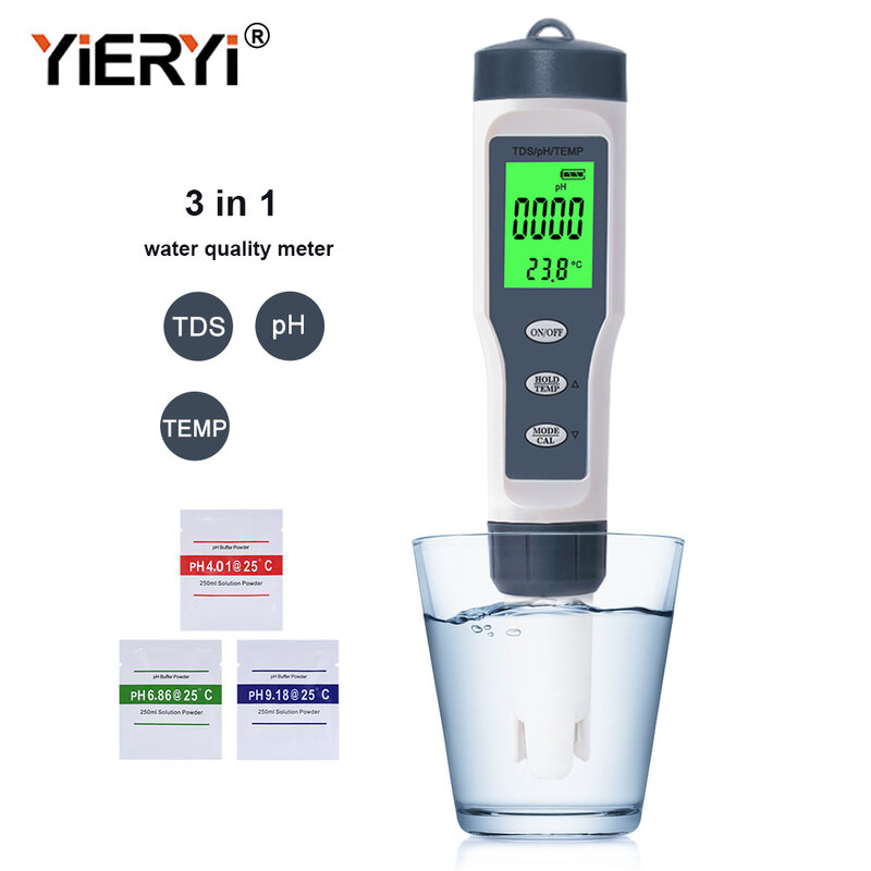 Измеритель качества воды yieryi, измеритель температуры, глубины, КЭ для бассейнов, аквариумов, питьевой воды