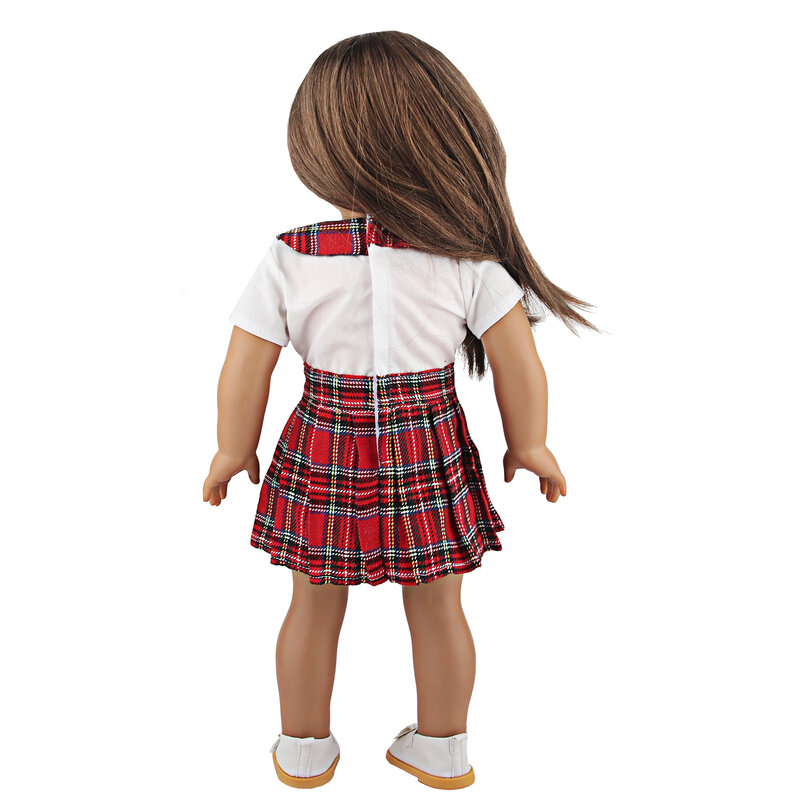 Vêtements de poupées américaines de 18 pouces pour filles, uniforme JK pour poupée de nouveau-né de 43cm, jupe d'uniforme scolaire pour OG, jouet DIY pour fille