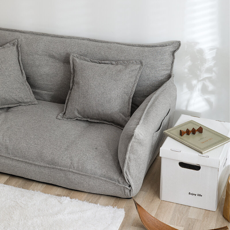 モダンなデザインのフロアソファベッド 5 位置調整可能な怠惰なソファ和風家具リビングルームリクライニング折りたたみソファソファ