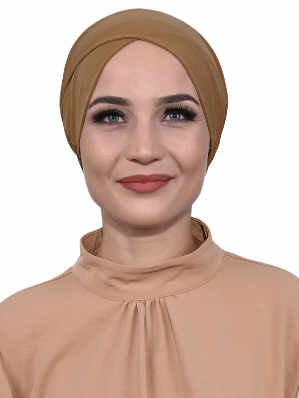 Frente cruz tubo capô diário útil prático moda muçulmana hijab roupas islâmico sazonal verão inverno casamento à moda