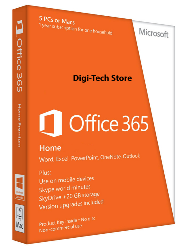 Microsoft office 365 pro 5 pc/mac lifetime-nova conta-complete office2019/2016