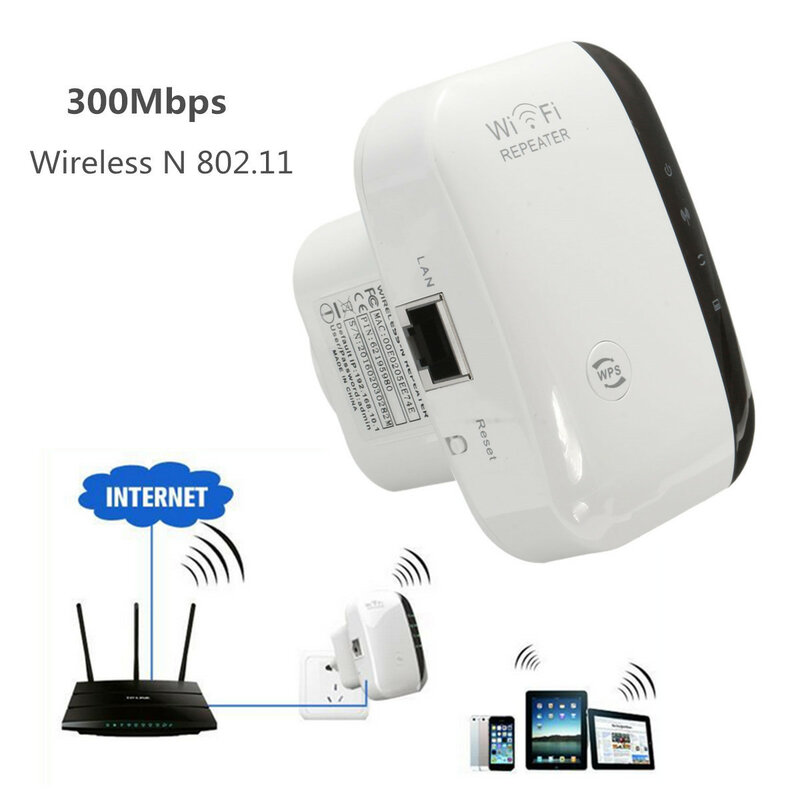 Wireless-N Wifi Repeater Range Expander Signal Booster Extender Wifi Router 802.11n/B/G Netwerk 300Mbps-Wit Eu Plug