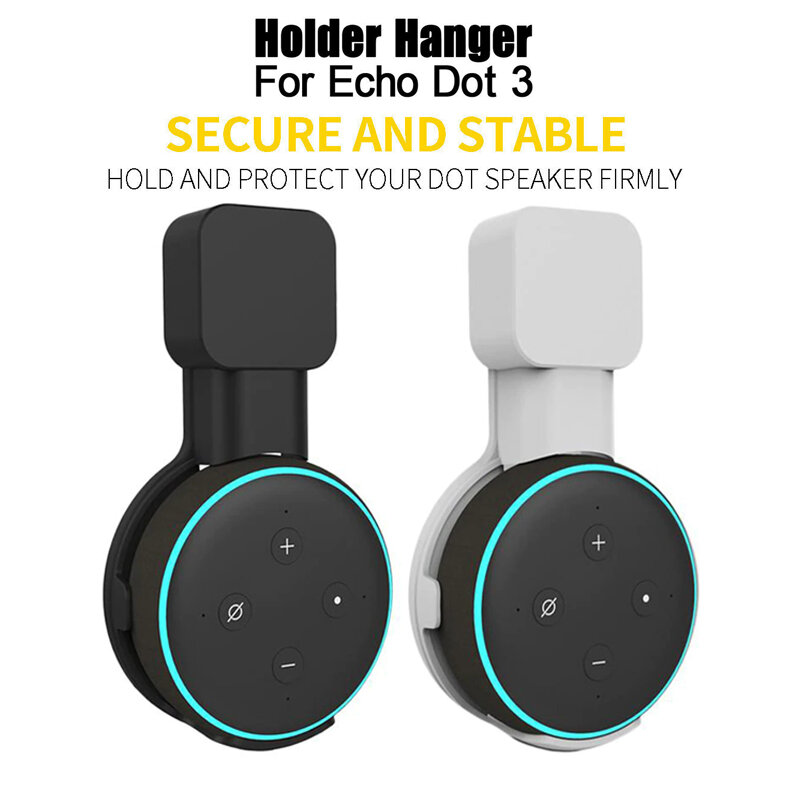1/2PC Outlet Wall Mount Stand Hange For Echo Dot 3rd generation Holder Case Plug,Plug-in Mount Stand work with Amazon Echo Dot