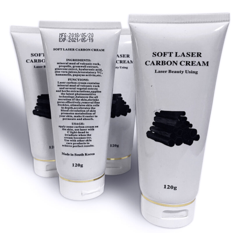 Safe Carbon Cream Gel For ND YAG Laser Skin Rejuvenation Whitening Skin Peel Deep Cleaning 120ml /PCS