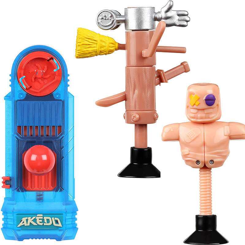 Akedo 궁극의 아케이드 전사 스타터 팩 미니 전투 액션 피규어, 준비된 전설적인 펀치 어택 소년, 어린이 장난감 선물