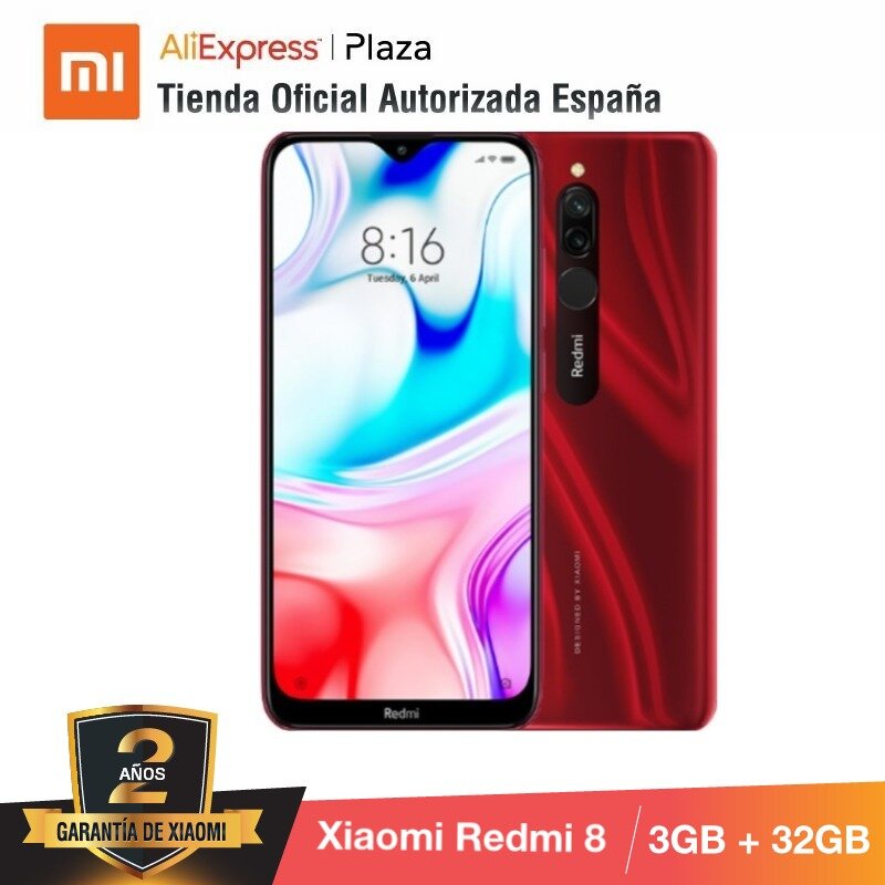 Xiaomi Redmi 8 (32GB ROM con 3GB RAM, Cámara de 12MP, Android, Nuevo, Móvil) [Teléfono Móvil Versión Global para España] redmi8