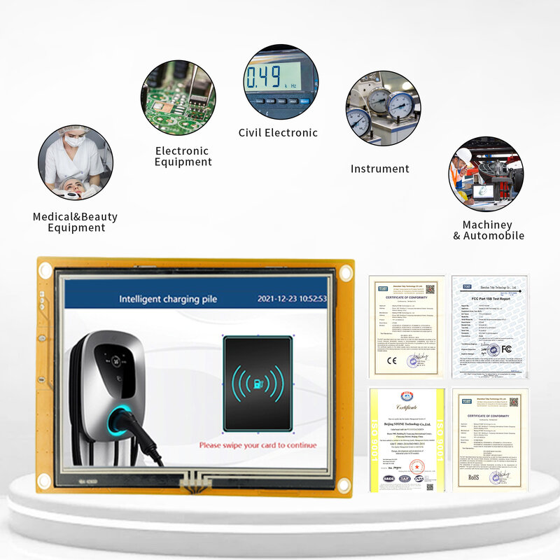 7-дюймовый Интеллектуальный последовательный ЖК-дисплей HMI с программой и сенсорным экраном для проекта Arduino ESP32 и промышленного использования