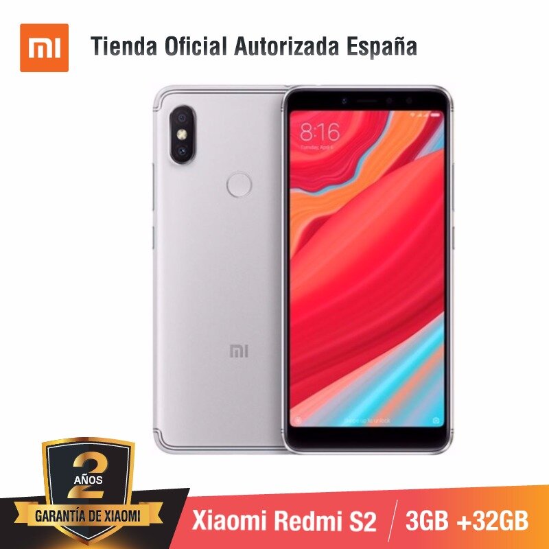 [Spanish Version] Smartphone Xiaomi Redmi S2 (Memoria interna de 32GB, RAM de 3GB, Camara frontal 16 MP, Gran pantalla de 5,99")