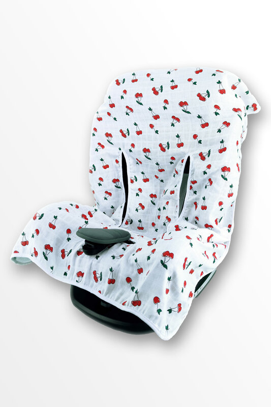 Housse de siège de voiture en mousseline de coton biologique, 24 couleurs et motifs différents, 100% coton pour nouveau-né, qualité fabriquée en turquie