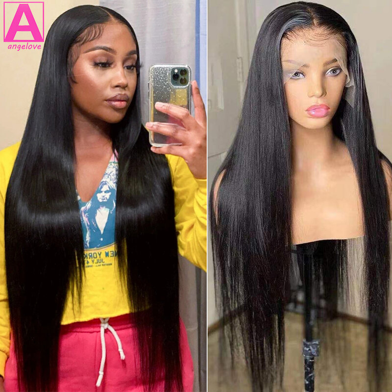 Straight Lace Front Wig Human Hair Wigs For Women Human Hair 30 Inch 13x4 Bone Straight Hair 4x4 Lace Closure Frontal Wig