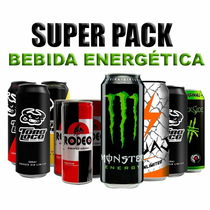 Lot energy drink 7 sabores diferentes 5 marcas 10 peças variadas