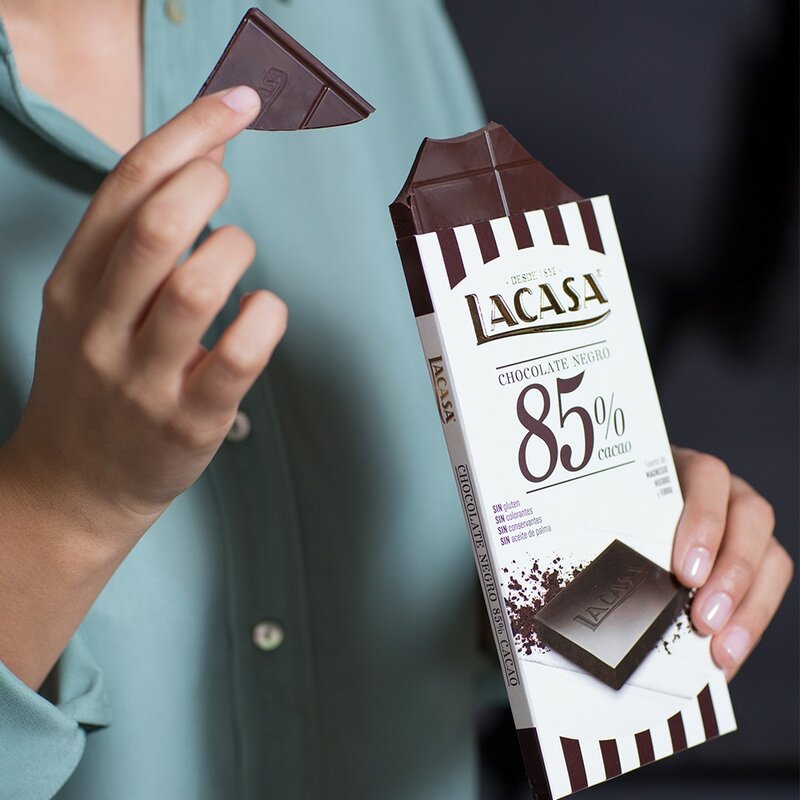 3 tabletki czekolada 85% kakao · 100g.