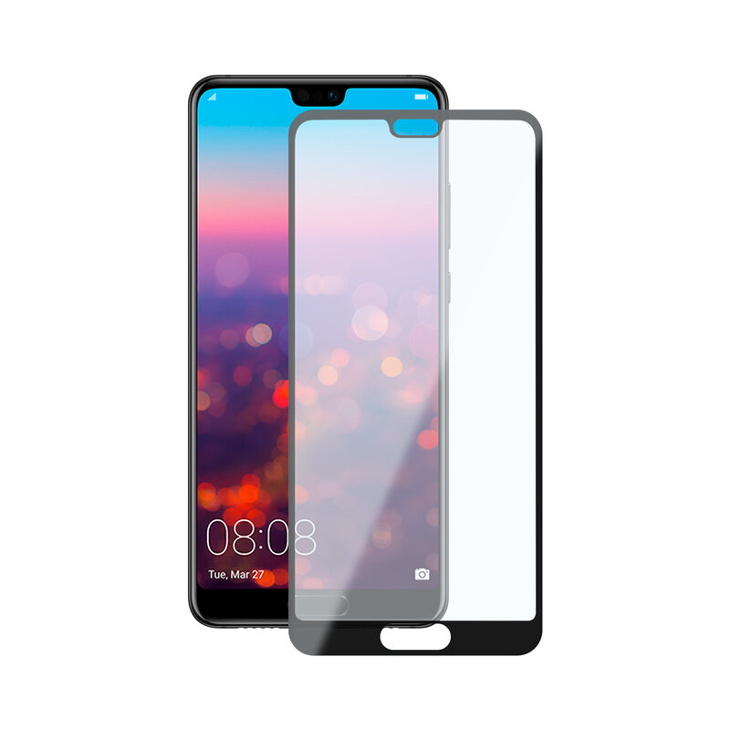 PROTECTOR FULL GLUE KSIX TEMPERED GLASS 9H FOR HUAWEI P20 PRO BLACK (1 PC.)