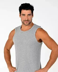 Men's sports basketball undershirt 100% cotton natural soft and durable fabric texture for men absorb sweat