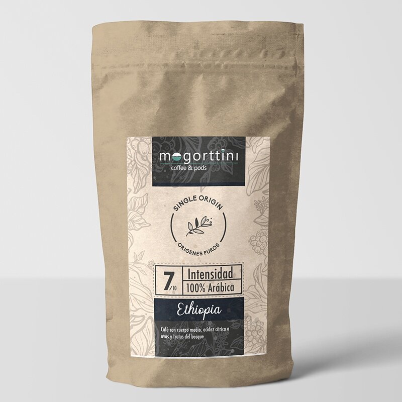 Ethiopian Sidamo Mogorttini Single Origin. Coffee beans 500gr.
