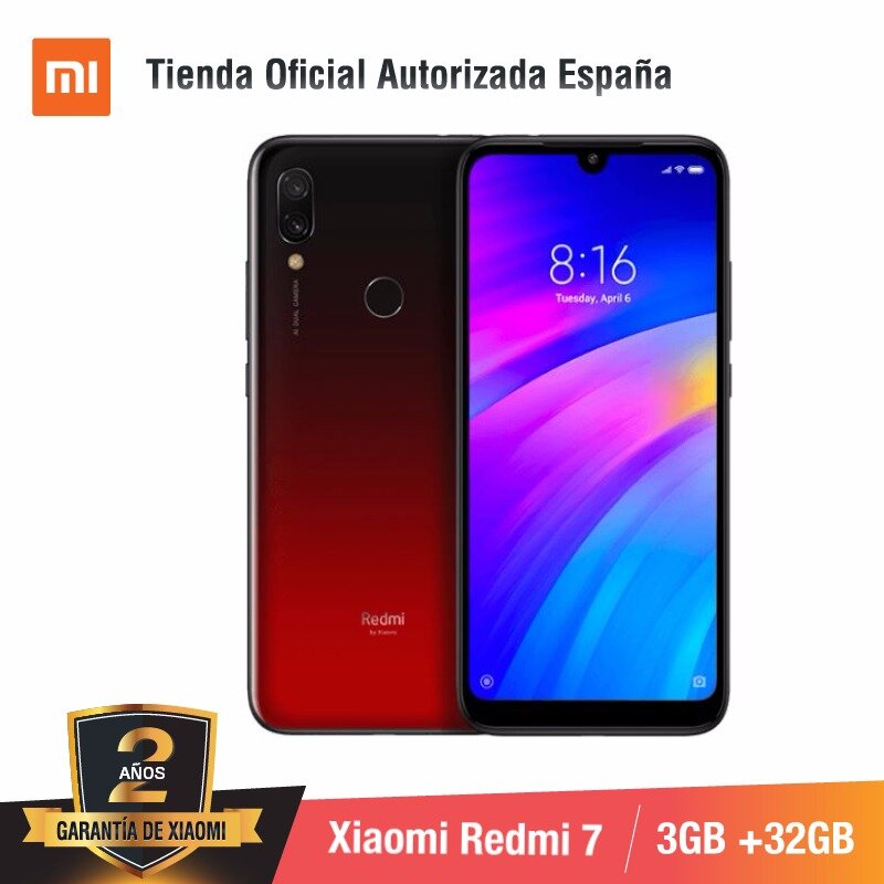 Xiaomi Redmi 7 (32GB ROM con 3GB RAM, Batería de 4000 mah, Android, Nuevo, Móvil) [Teléfono Móvil Versión Global para España] Smartphone