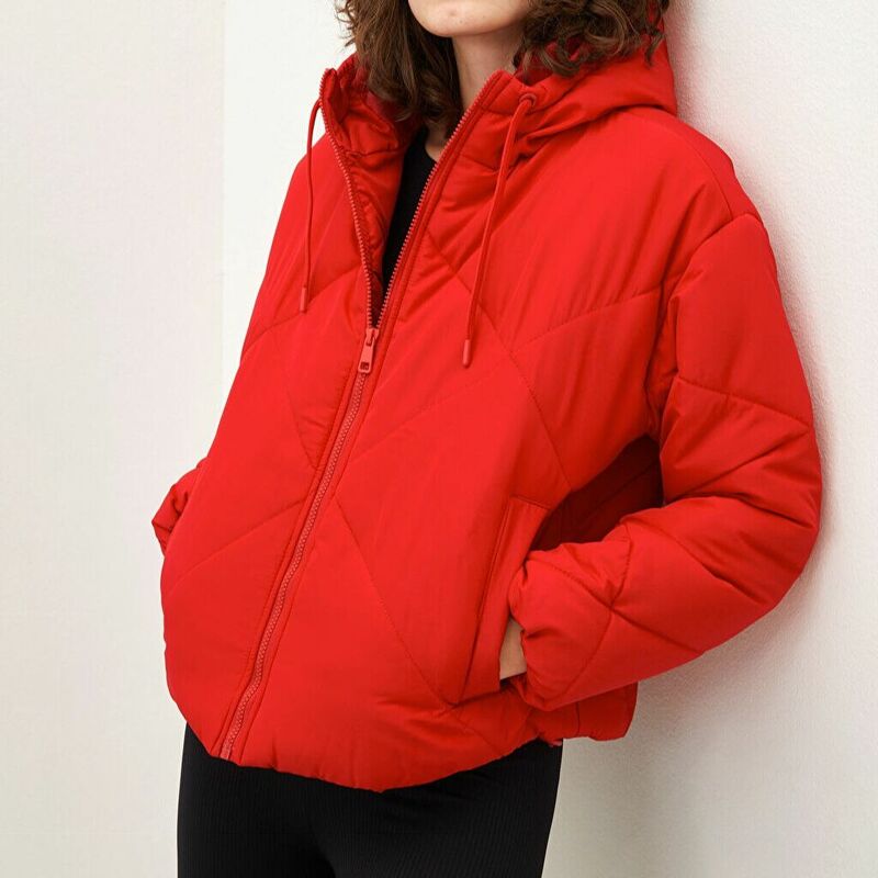 Jaket Bomber Mantel Wanita Pakaian Musim Dingin Atasan Katun Pakaian Olahraga Kasual Nyaman Santai Gadis Kantor Alami Luar Ruangan
