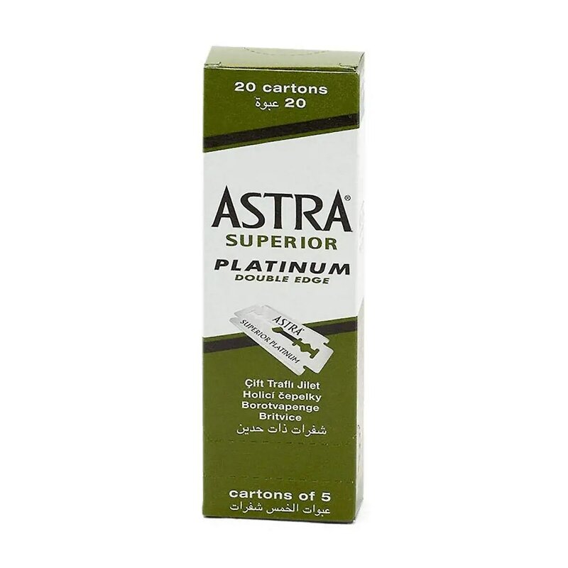 Lame di rasoio di sicurezza a doppio bordo Astra Platinum, 100 conte (confezione da 1)
