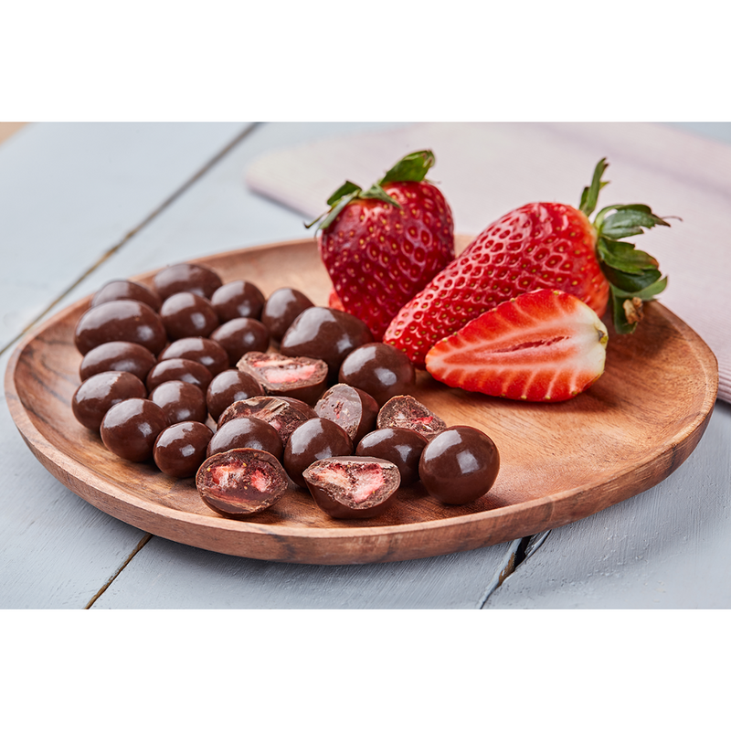 Strawberry in chocolate raw milk organic natural without milk sugar lactose 500 grams