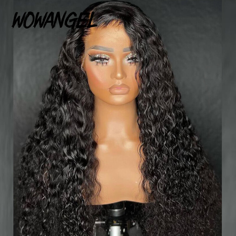 Wig Renda Depan Wow Angel HD 250% 13X6 Wig Renda Depan Gelombang Air HD Wig Keriting Penutupan Renda Wig Rambut Manusia Renda Penuh untuk Wanita