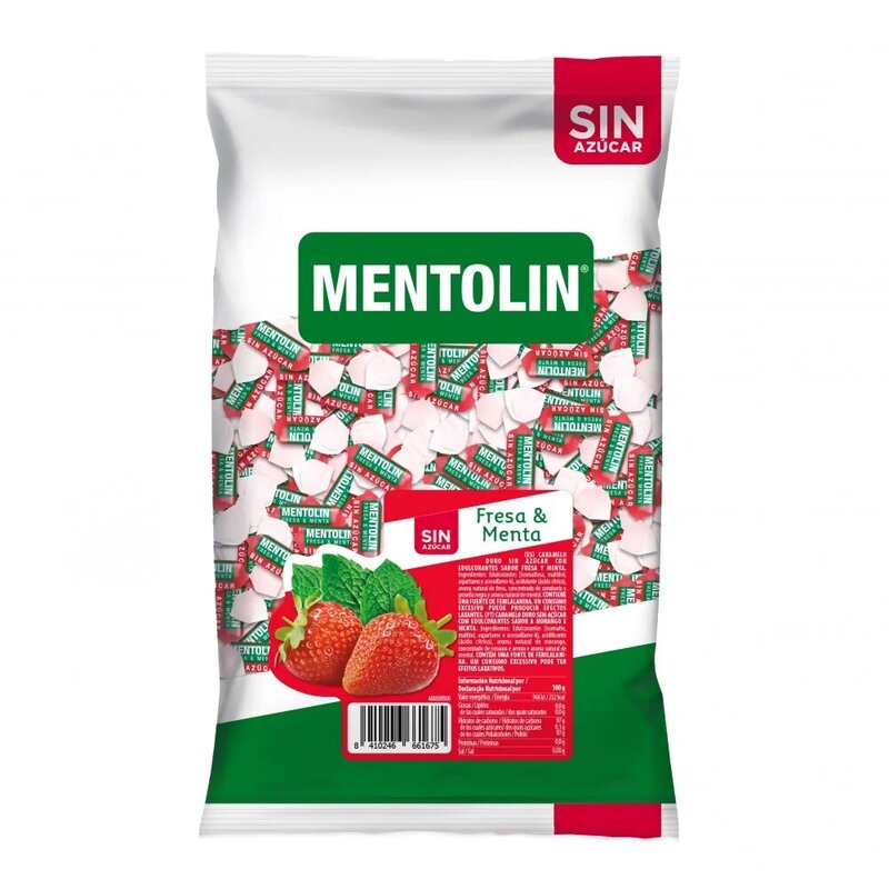 Mentholin morango mintholin sem açúcar · 1kg.