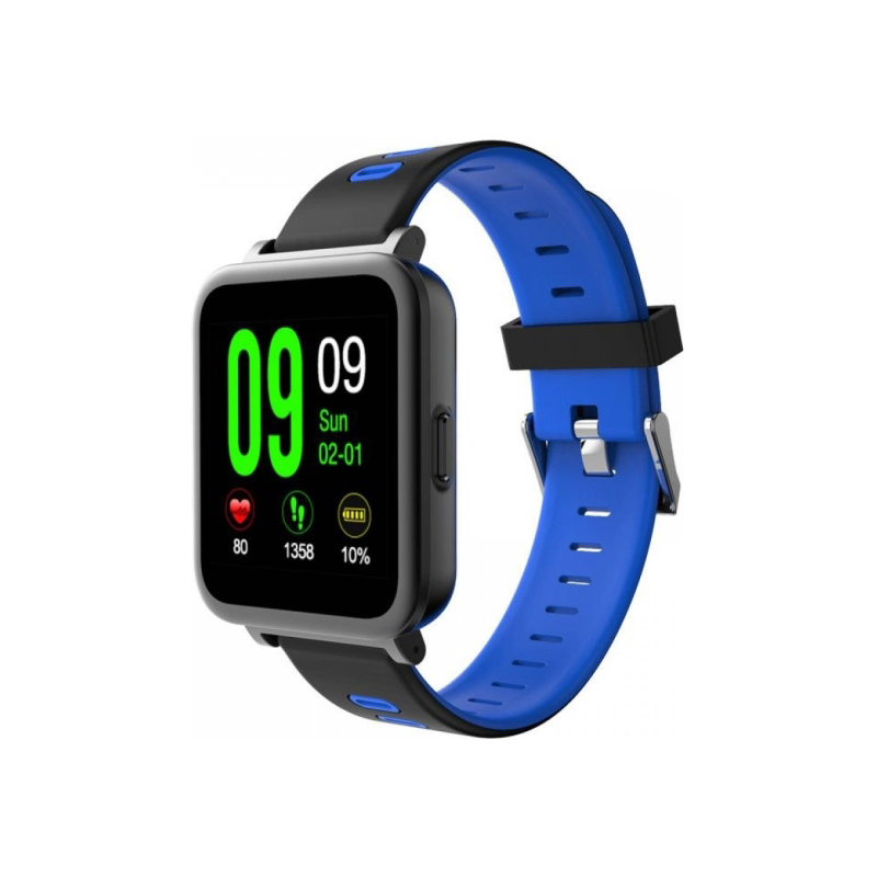 Reloj inteligente carcam Smart watch SN10 Blue fitness tracker, monitor de frecuencia cardíaca, podómetro