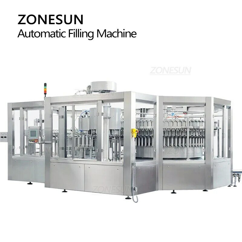 ZONESUN ZS-AFMC 24000 BPH entièrement automatique l'horloge bouteille satisfaite Machine de remplissage d'eau Boissons Fabrication Ligne de production de masse