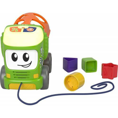Fisher Price Educational Cute Truck Turkish-Musical Push Play and 4 Piece Shape Nesting