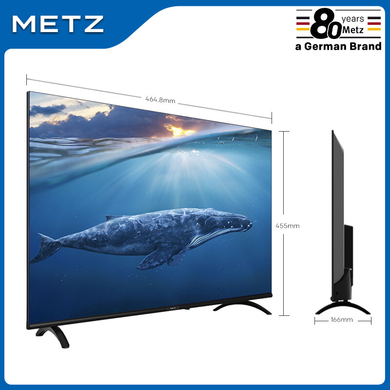 Television 32INCH LED TV METZ 32MTB2000 Frameless Dobly audio H.265 DVB-T/T2/C/S/S2 Plaza (Shipping from Spain,2-Year Warranty)