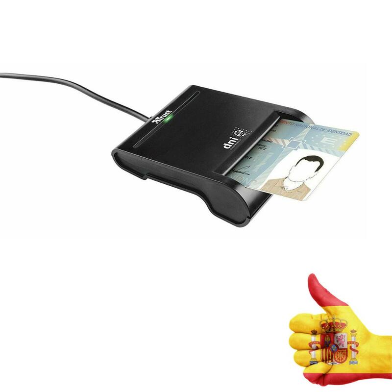 LECTOR de tarjetas inteligentes DNI USB 2,0 ID CAC, tarjeta bancaria, de tarjeta sim clonador, color NEGRO