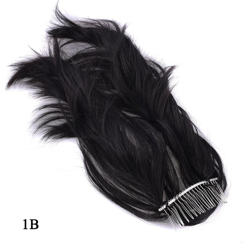 LVHAN Versatile Flexible Metal Comb Horsetail Chemical Fiber Hairpiece Wig Hairring European And American Style Hairpiece