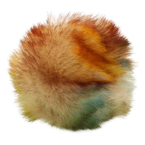 5as-269 pompon fatto di pelliccia artificiale 12 cm (4 blu multicolore)
