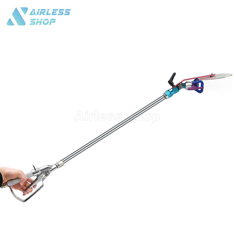 Airless Spray Gun with Spray Guide Accessory Tool and Extension Pole for Edge Door Painting House Decoration Ceiling Coating