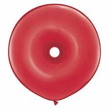 Kristal Balon Lateks 16 Inci Qualatex Geo Donut 40Cm (16 ") dan Warna Standar Kualitas Bagus