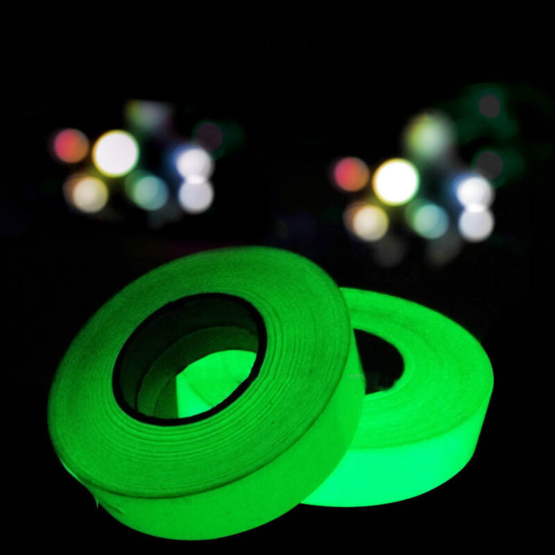 1 pz Glow in The Dark Tape sicurezza striscia autoadesiva fosforescente adesivo riflettente luminoso 1cm x 3 m