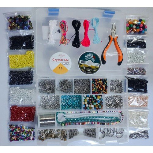 Platinum Gift Mixed Jewelry Making Material Starter Set 30 Kinds Approx!! * FAST DELIVERY *!!