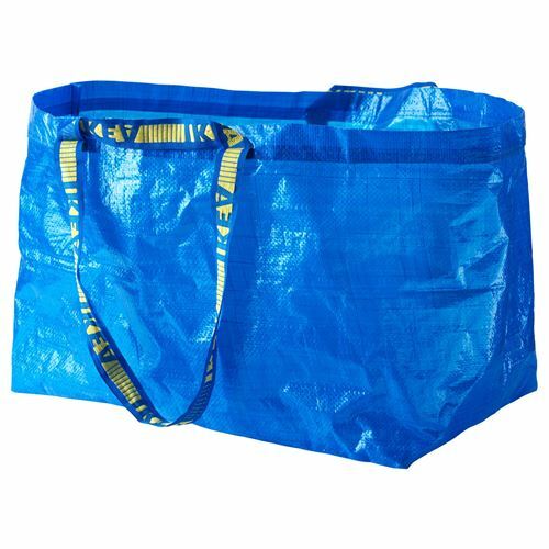 Ikea saco de compras azul 71 litros 2 peças