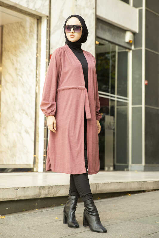 Waist Belted Hijab Kimono Cardigan Womens Tops And Blouses Abaya Streetwear Women Tops Winter 2022 Long Shirt Muslim Outfit Clot