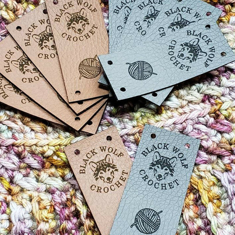 55pcs Custom sewing labels for knitting crocheting , personalised clothing brand logo tags, Handmade Products lablel washable