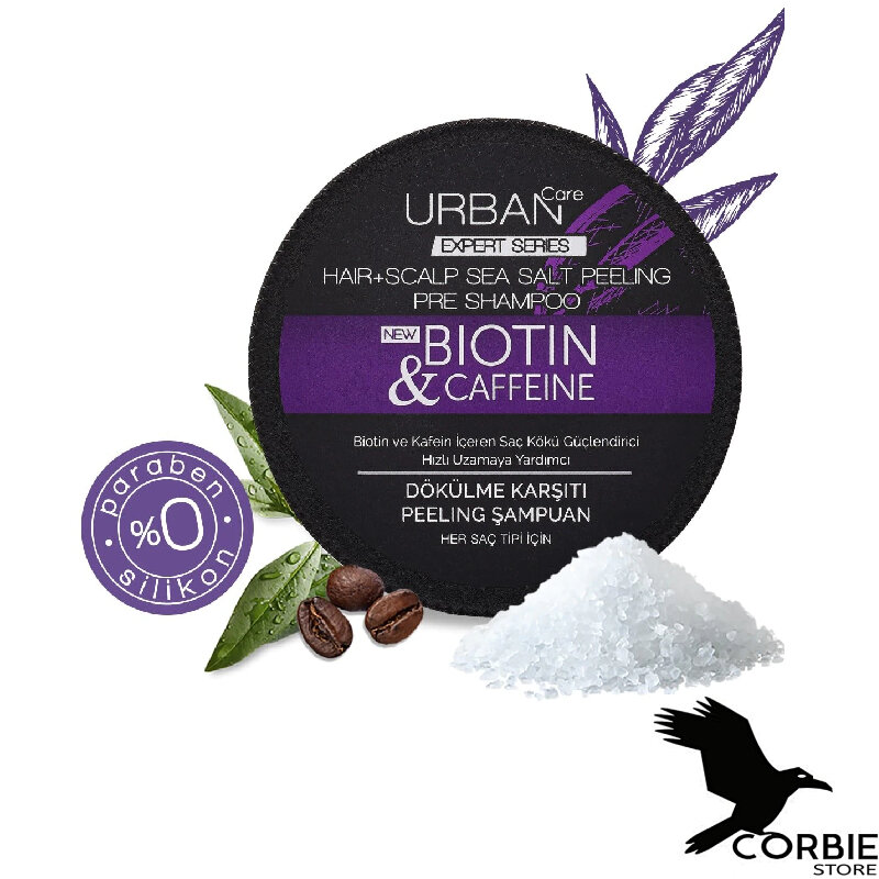 Urban Care Expert Serie Zeezout Biotine En Cafeïne Peeling Shampoo 200 Ml