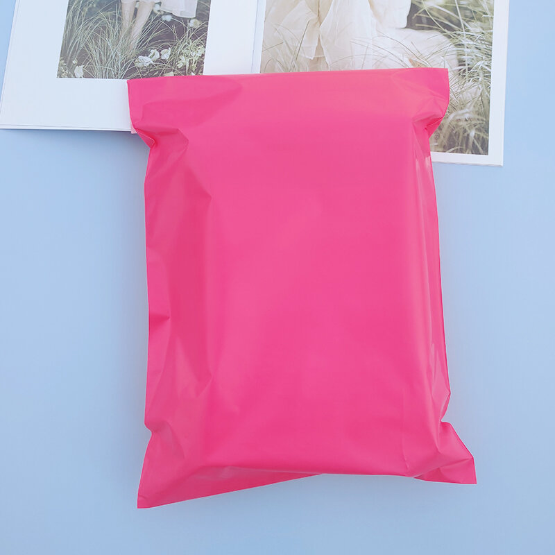 10Pcs Pink Mailer ด้วยตนเองกาวโพสต์จดหมายแพคเกจ Mailer กาวซีลไปรษณีย์กระเป๋าของขวัญกระเป๋า Courier เก็บการจัดส่งกระเป๋า